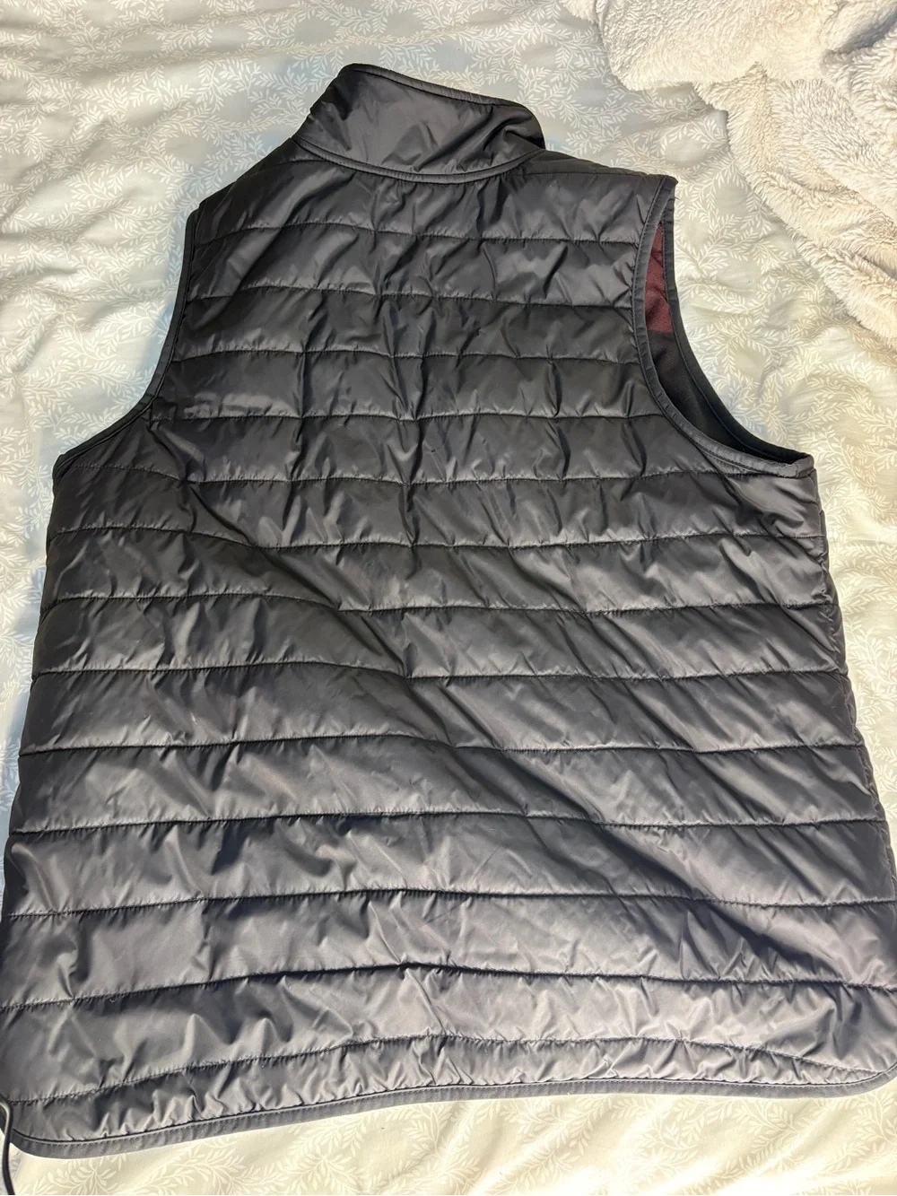 Carhartt Black Quilted Women's Vest with Burgundy Lining